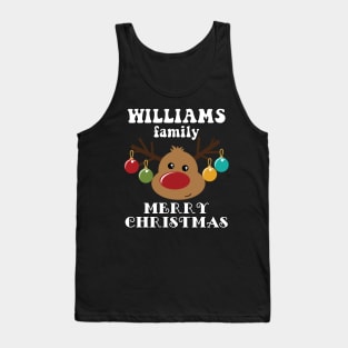 Family Christmas - Merry Christmas WILLIAMS family, Family Christmas Reindeer T-shirt, Pjama T-shirt Tank Top